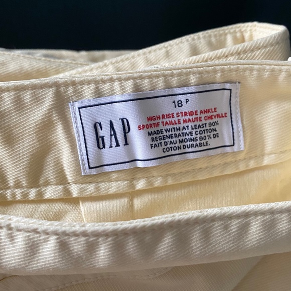 High Stride Wide-Leg Ankle Khakis Cream - Picture 7 of 7